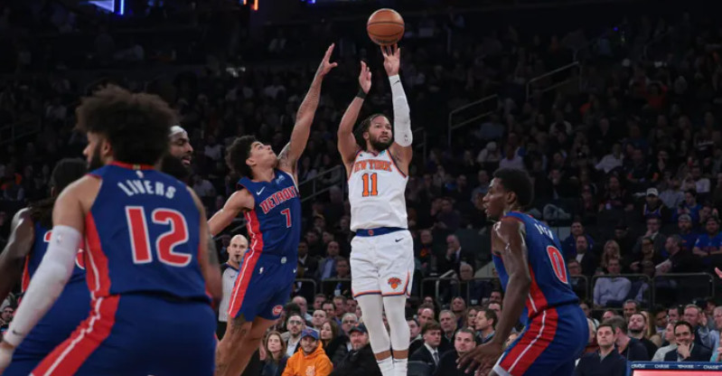 Jalen Brunson during last week's game against Detroit